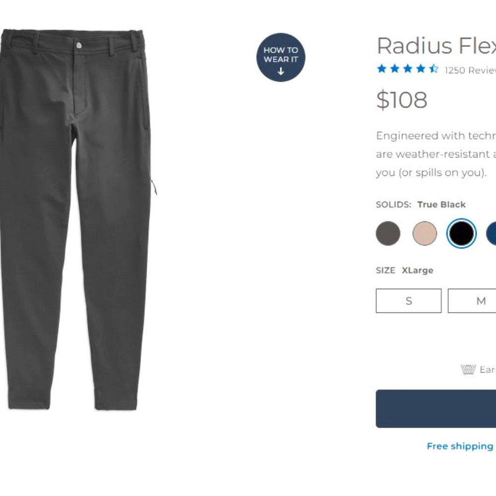 Mack Weldon Men's Radius Flex Jogger - ASPHALT Size XL